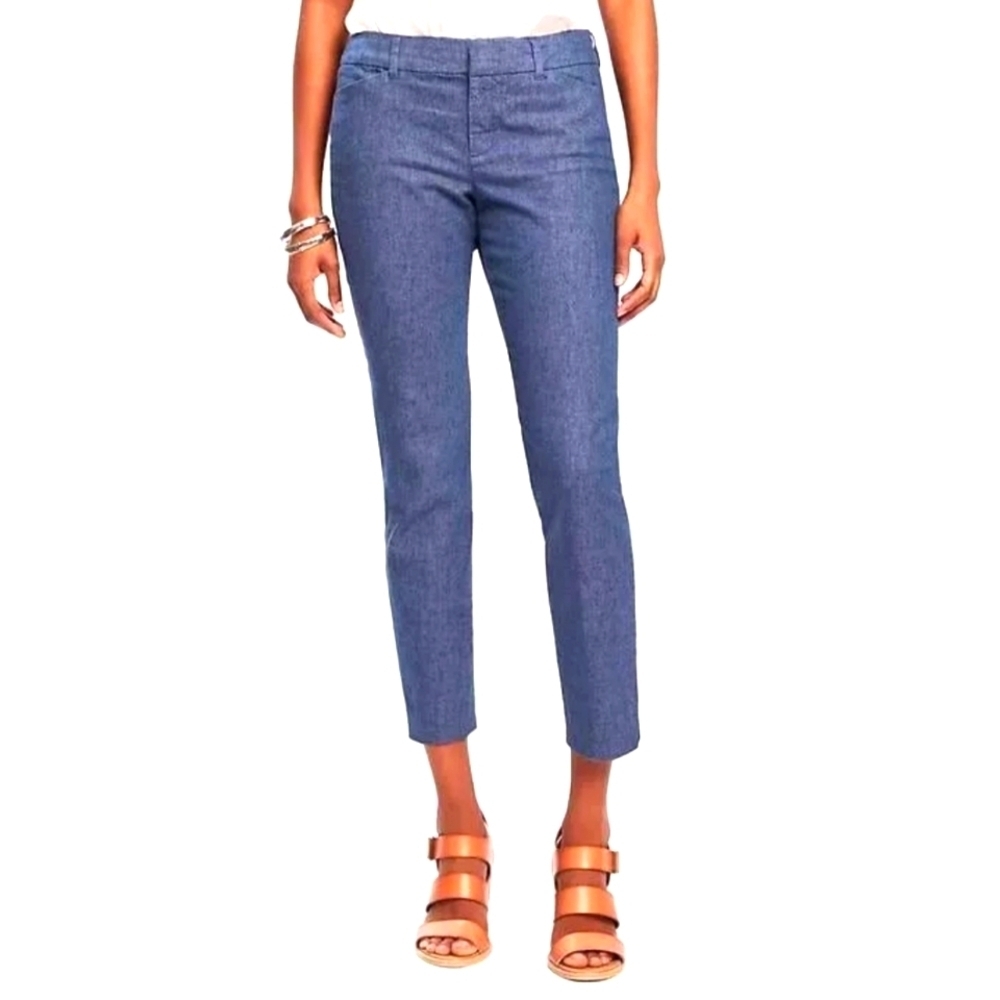 NWT | Old Navy | Women's Mid-Rise Linen-Blend Pixie Pants | Night Flight | 6